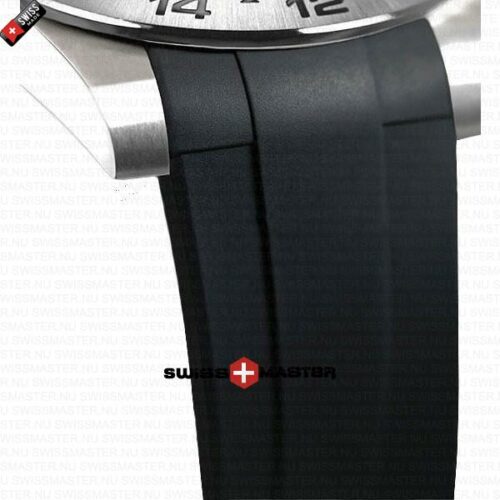 Rubber Black Rolex Strap Complete With Stainless Steel Folding Oysterlock - Image 3