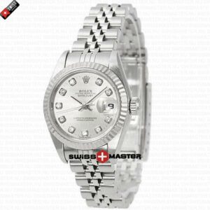 Rolex Datejust SS Silver Dial Diamond Markers | Swiss Replica Watch