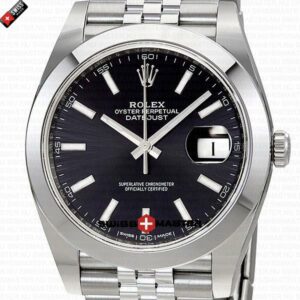 Rolex Datejust 41mm Jubillee SS Black Dial Stick Markers | Swiss Replica Watch