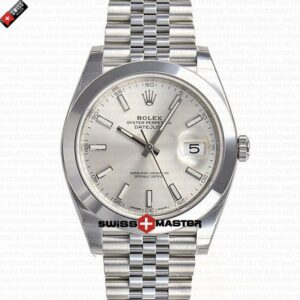 Rolex Datejust 41mm Jubillee SS Silver Dial Stick Markers | Swiss Replica Watch