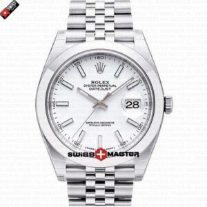 Rolex Datejust 41mm Jubillee SS White Dial Stick Markers | Swiss Replica Watch