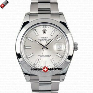 Rolex Datejust 41mm SS Silver Dial Stick Markers | Swiss Replica Watch