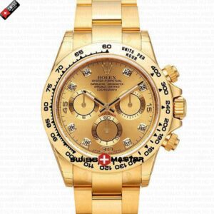 Rolex Cosmograph Daytona 18k Gold Diamond Gold Dial | Swiss Replica Watch