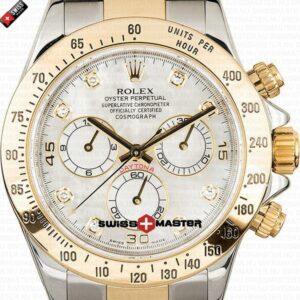 Rolex Cosmograph Daytona 18k 2-tone Diamonds MOP Diamond Dial | Swiss Replica Watch