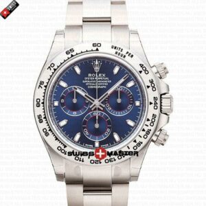 Rolex Cosmograph Daytona White Gold Blue Dial | Swiss Replica Watch