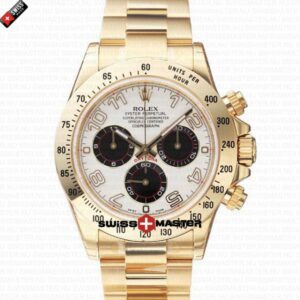 Rolex Cosmograph Daytona White Dial 18k Gold | Swiss Replica Watch