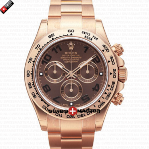 Rolex Cosmograph Daytona Chocolate Dial Everose Full Gold | Swiss Replica Watch