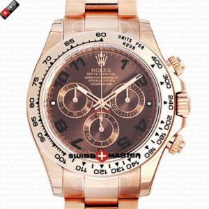 Replica Rolex Daytona – Everose Gold Case, Chocolate Dial & Chronograph