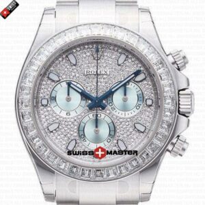 Rolex Cosmograph Daytona 18k White Gold Diamond Dial / Bezel | Swiss Replica Watch