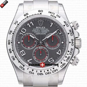 Rolex Cosmograph Daytona SS White Gold Gray Dial with Arabic Marks | Swiss Replica Watch