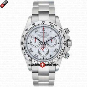 Rolex Cosmograph Daytona SS 18 ct White Gold Meteorite Dial | Swiss Replica Watch