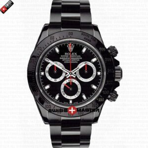 Rolex Daytona All Black Dial Red Needle Ceramic Bezel 40mm | Swiss Replica Watch