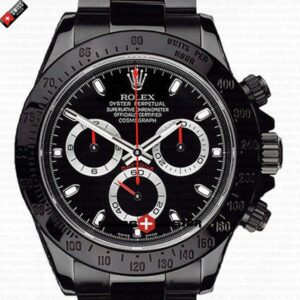 Rolex Daytona All Black Dial Red Needle Ceramic Bezel 40mm | Swiss Replica Watch