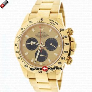 Replica Rolex Daytona – 18K Gold, Gold Newman Dial, Classic Racing Icon