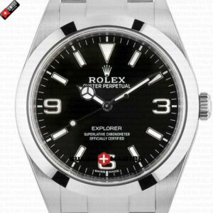 Rolex Explorer Black Dial 904L Steel | Swiss Replica Watch
