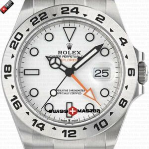 Rolex Explorer II White Dial 904L Steel 42mm | Swiss Replica Watch