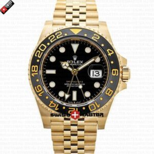 Rolex GMT-Master II Jubilee 18k Yellow Gold Black Dial Ceramic Bezel 40mm | Swiss Replica Watch