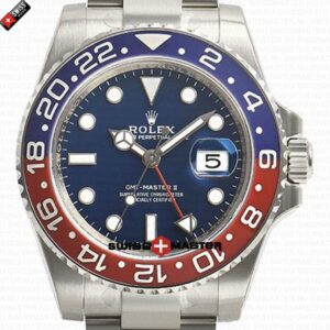 Rolex GMT-Master II 18K White Gold Blue/Red Ceramic Bezel | Swiss Replica Watch