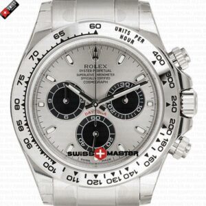 Rolex Cosmograph Daytona White Gold Steel Dial with Stick Markers | Swiss Replica Watch