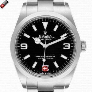 Rolex Explorer I 36mm Black Dial 904L Steel | Swiss Replica Watch