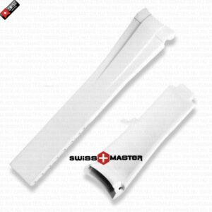 Rubber White Rolex Strap Complete With Stainless Steel Folding Oysterlock
