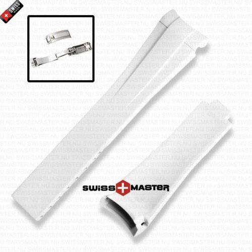 Rubber White Rolex Strap Complete With Stainless Steel Folding Oysterlock - Image 2