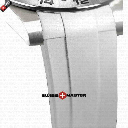 Rubber White Rolex Strap Complete With Stainless Steel Folding Oysterlock - Image 3