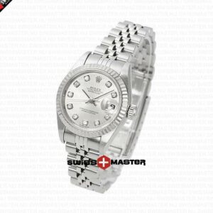 Rolex Datejust SS Silver Dial Diamond Markers | Swiss Replica Watch